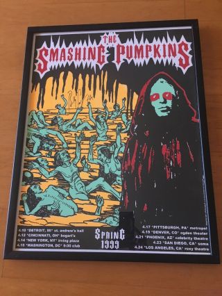 The Smashing Pumpkins Concert Tour Poster Signed By Billy Corgan 1999