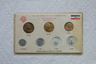 Yugoslavia Coin Set From 1953 - 1955,  7 Coins Total,  50 Para - 50 Dinara