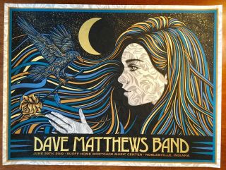 2019 Slater Dmb Dave Matthews Band Show Poster Dmb See Pictures Noblesville In