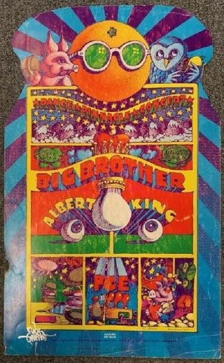 Big Brother & Holding Company Concert Poster 1968 Rick Griffin Signed
