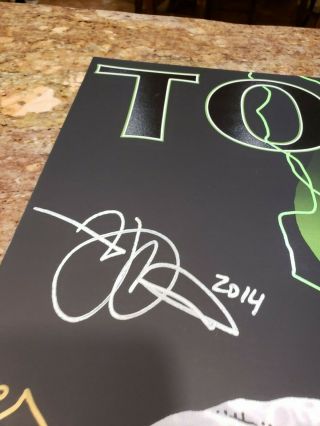 2014 TOOL Band Signed Lithograph Poster Portland,  OR - Adam Jones 2