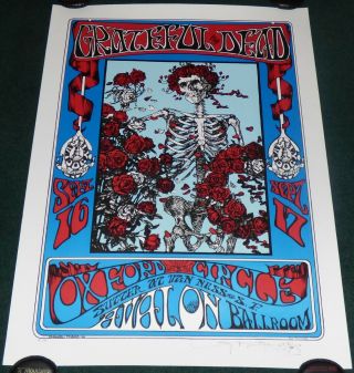 Stanley Mouse Family Dog Grateful Dead Skeleton And Roses Signed Le Lithograph
