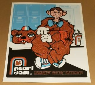 Pearl Jam Poster Pittsburgh 2003 Ames Bros Philly State College