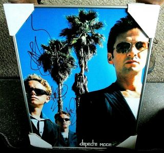Depeche Mode Exciter,  Autographed Poster,  Reprise Promo (2001) Signed By All 3