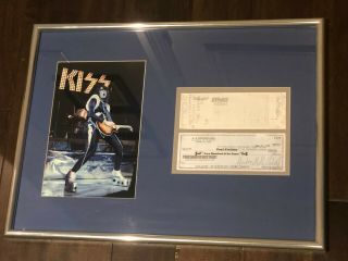 Rare Kiss Ace Frehley Signed Autographed Check Vintage Gene Simmons Paul Stanley