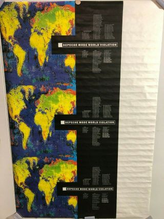 Huge Subway Poster Depeche Mode 1990 World Violation Tour Promotional Rare Promo