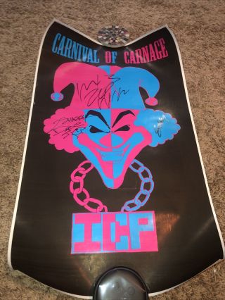 Icp Carnival Of Carnage Promo Poster Autographed Insane Clown Posse Esham Rare