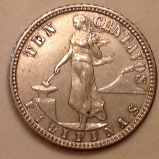 1917 S Us Philippines 10 Centavos - San Francisco