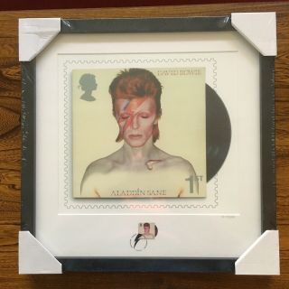 Aladdin Sane David Bowie Royal Mail Limited Edition Framed Print & Stamp - Rare
