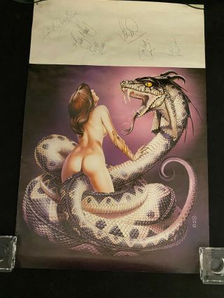 Whitesnake Lovehunter SIGNED Vintage Rock & Roll Memorabilia Poster 2