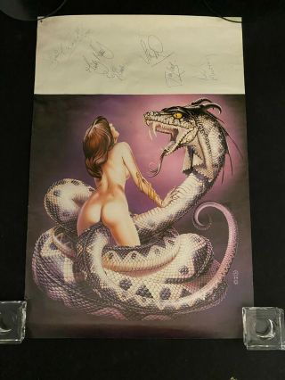 Whitesnake Lovehunter SIGNED Vintage Rock & Roll Memorabilia Poster 3