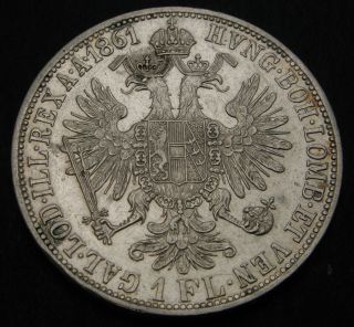 Austria 1 Florin 1861 A - Silver - Franz Joseph I.  - Xf - - 1127