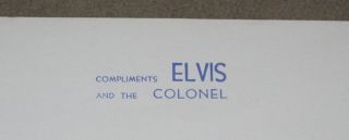 Elvis Presley MGM 11 x 14 Pro Jailhouse Rock Compliments Elvis And The Colonel 3