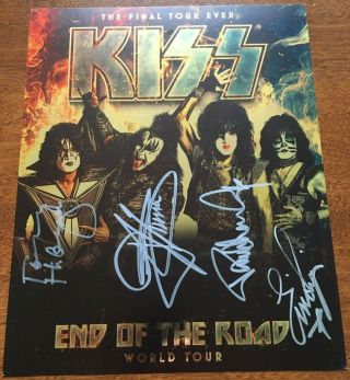 Kiss End Of The Road Tour Group Signed Vip 8x10 Photo Meet & Greet