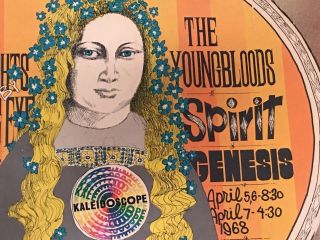 1968 Genesis Youngbloods Kaleidoscope 6 Poster Hollywood Fillmore Family