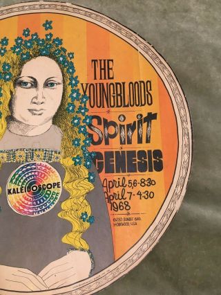 1968 Genesis Youngbloods Kaleidoscope 6 Poster Hollywood Fillmore Family 3