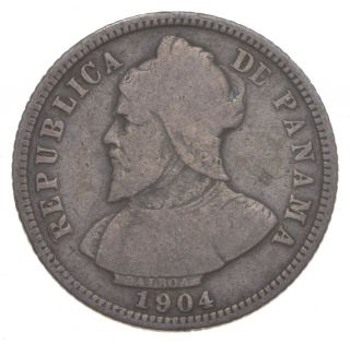 Silver Roughly Size Of Quarter 1904 Panama 10 Centesimos World Silver Coin 826