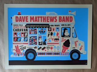 Dave Matthews Band Dmb Poster 6/25/11 Becker Field Atlantic City Nj
