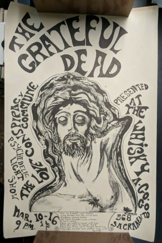 The Grateful Dead 1967 Whiskey A - Go - Go Poster 14.  5 " X22 "