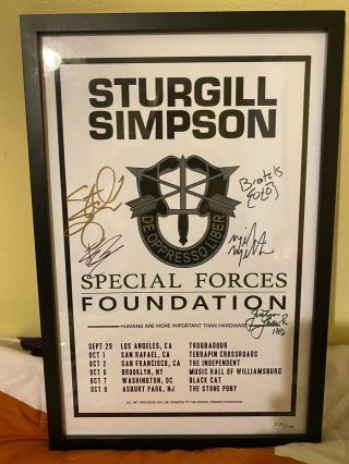 Sturgill Simpson Special Forces Foundation Tour Poster Signed & Ltd Ed 272/300