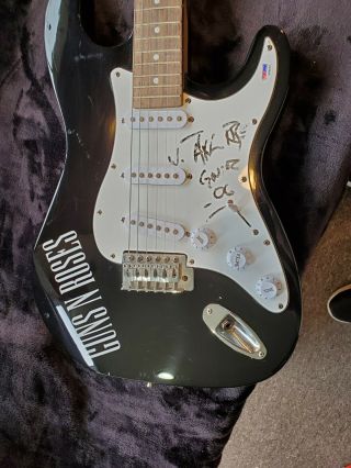 Axl Rose Autographed Guitar From Guns 