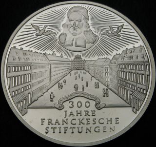 Germany 10 Mark 1998f Proof - Silver - Francke Foundations In Halle - 676 ¤