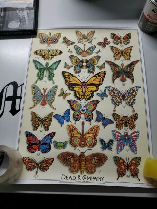 Dead And Company Summer Tour 2019 Concert Poster - Butterflies By Emek 7060/9050