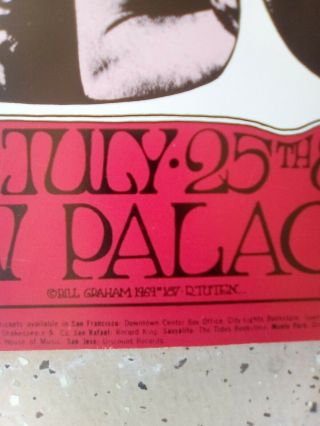 The Doors Poster 1st.  FIRST PRINT Cow Palace 1969 Bill Graham BG - 186 Randy Tuten 2