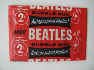 The Beatles A&bc Gum Card Pack W Red Wrapper U.  K.