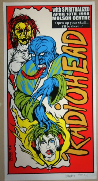 Jermaine Rogers Radiohead Poster Signed And Numbered 1 Of 1
