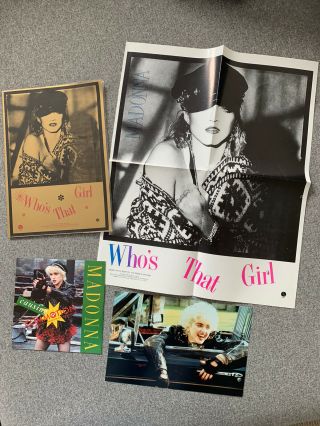 Madonna Who’s That Girl 1987 Promo Folder With Poster & Causing A Commotion 7”