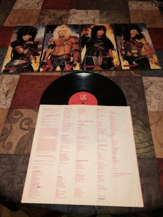 Motley Crue Shout at the Devil Vinyl Autographed by ALL 4 Members 2