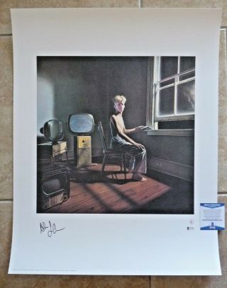 Rush Alex Lifeson Signed Lithograph Poster Power Windows Bas Beckett Certified