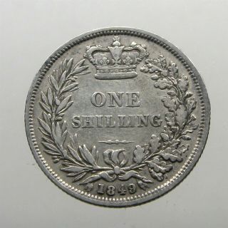 QUEEN VICTORIA SILVER SHILLING_Great Britain_MINTED 1849_63 Year Reign 2