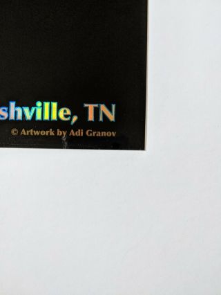 Tool Nashville tour concert poster foil band January 2020 Adi Granov 2