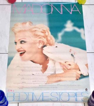 Madonna 1994 Bedtime Stories In - Store Taiwan Limited Promo Poster / Calendar