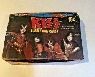 Kiss Donruss Bubble Gum Full Box W/ 36 Packs Of Cards - 1978 Aucoin