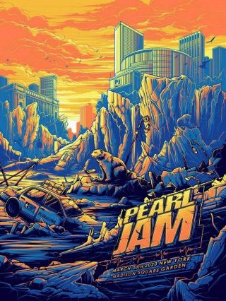 Pearl Jam Poster York City Dan Mumford Artist Edition Ap Signed 