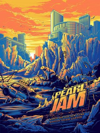 Pearl Jam Poster York City Msg Dan Mumford - Artist Edition Ap S/n