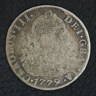 Bolivia 1779 2 Reales Potosi Spanish Colony Carlos Iii Silver Coin
