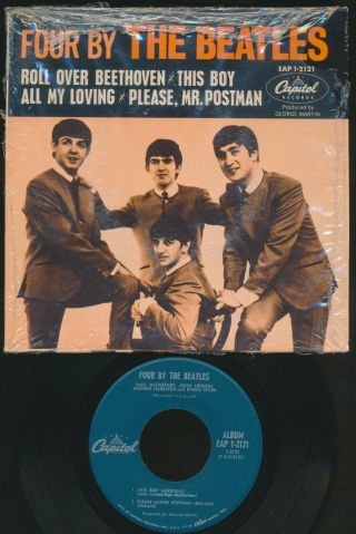 Beatles VINTAGE 1964 ' FOUR BY THE BEATLES ' EP WITH COVER NEAR 2
