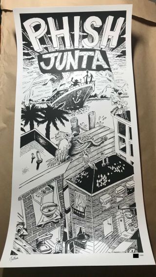 Phish Junta Jim Pollock Poster Signed And Numbered Silk Screen From Dry Goods