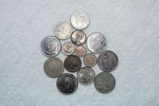 South America Coins,  14 Total,  Brazil,  Colombia,  Peru,  Ecuador,  Bolivia