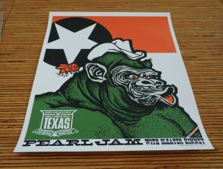 Pearl Jam Ames Concert Poster - 2003 - San Antonio Houston Texas S/n Ap Print