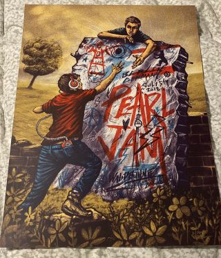 Pearl Jam Berlin 2018 Concert Poster Zeb Love Ap