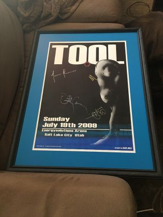 Tool Autographed Poster - Salt Lake City July 19,  2009 - 77/350