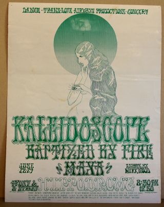 Rare Hippodrome Poster Kaleidoscope Rebecca Galdeano Fillmore Fd Era Poster