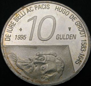 Netherlands 10 Gulden 1995 Proof - Silver - Hugo De Groot - 4 ¤