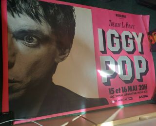 Iggy Pop At Theatre Le Palace " Values " Tour 1979 Vintage French Poster