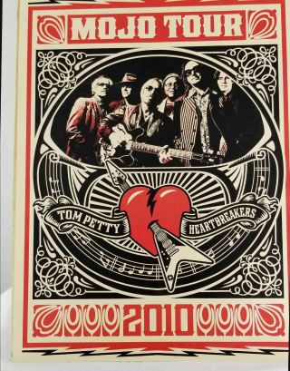 2010 Tom Petty & The Heartbreakers Mojo Tour Poster Print 18 " X 24 "